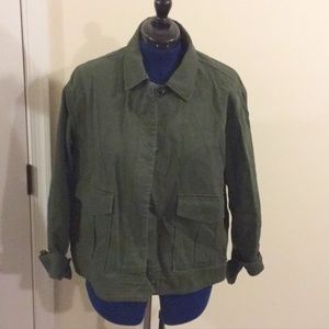 GAP green cotton utility jacket xxl